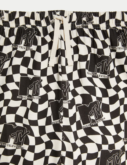 Saf Pamuklu Mtv:trade_mark: Baskılı Çocuk Pijama Takımı (6-16 Yaş)