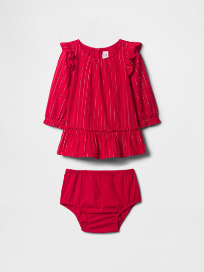 Kırmızı Çizgili 2'li Outfit Set