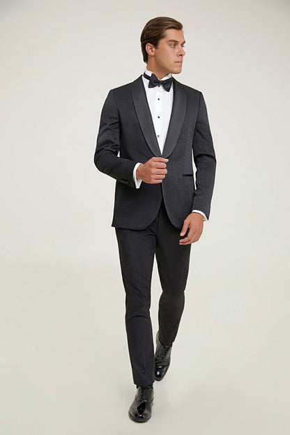 Tween Slim Fit Siyah Smokin Takim