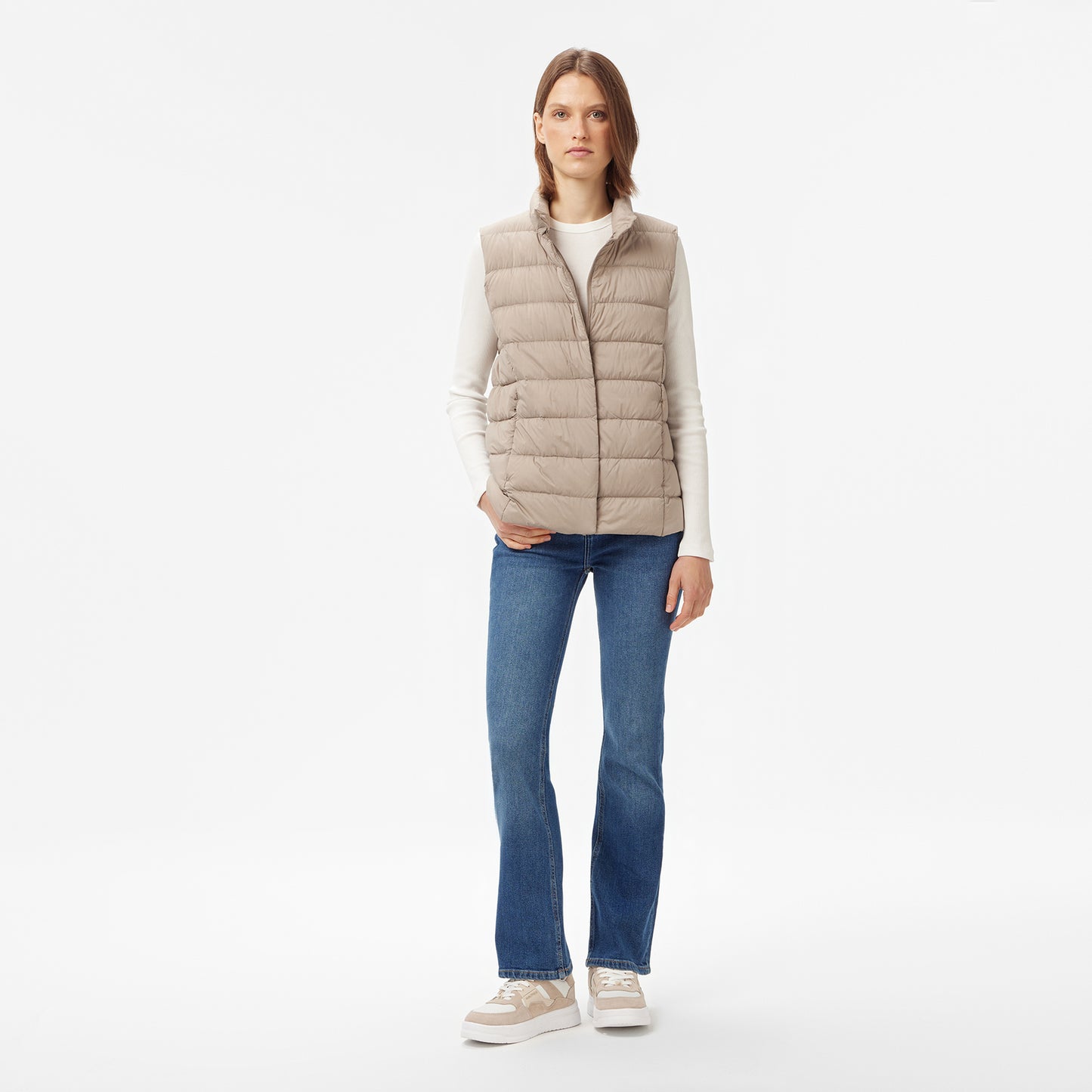 Nautica Kadın Bej Su Itici Özellikli Yelek