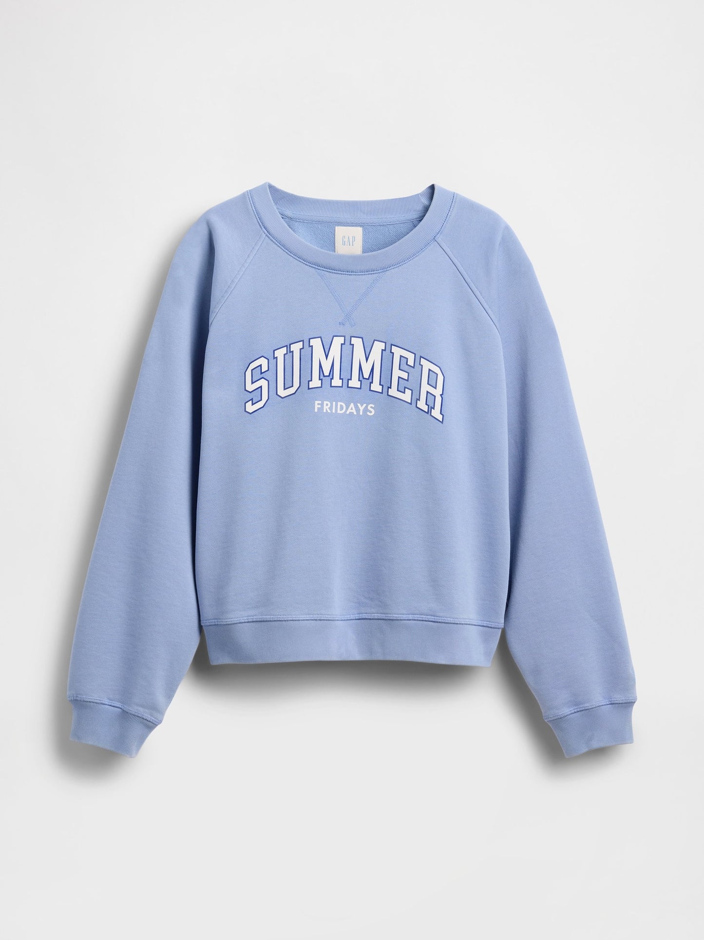 Açık Mavi Gap × Summer Fridays Oversized Raglan Logo Sweatshirt