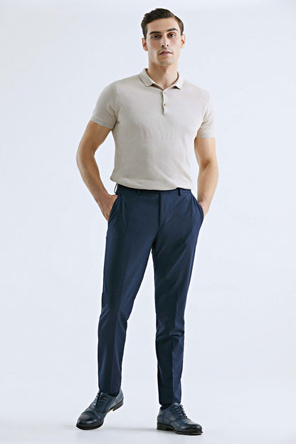 Tween Silim Fit Lacivert Yün Karişimli Kumaş Pantolon