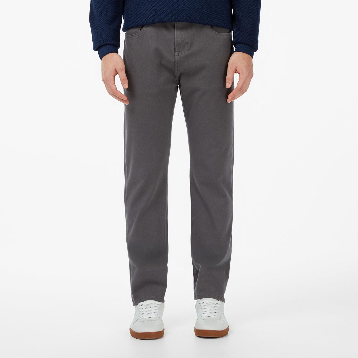 Erkek Regular Fit Gri Jean Pantolon