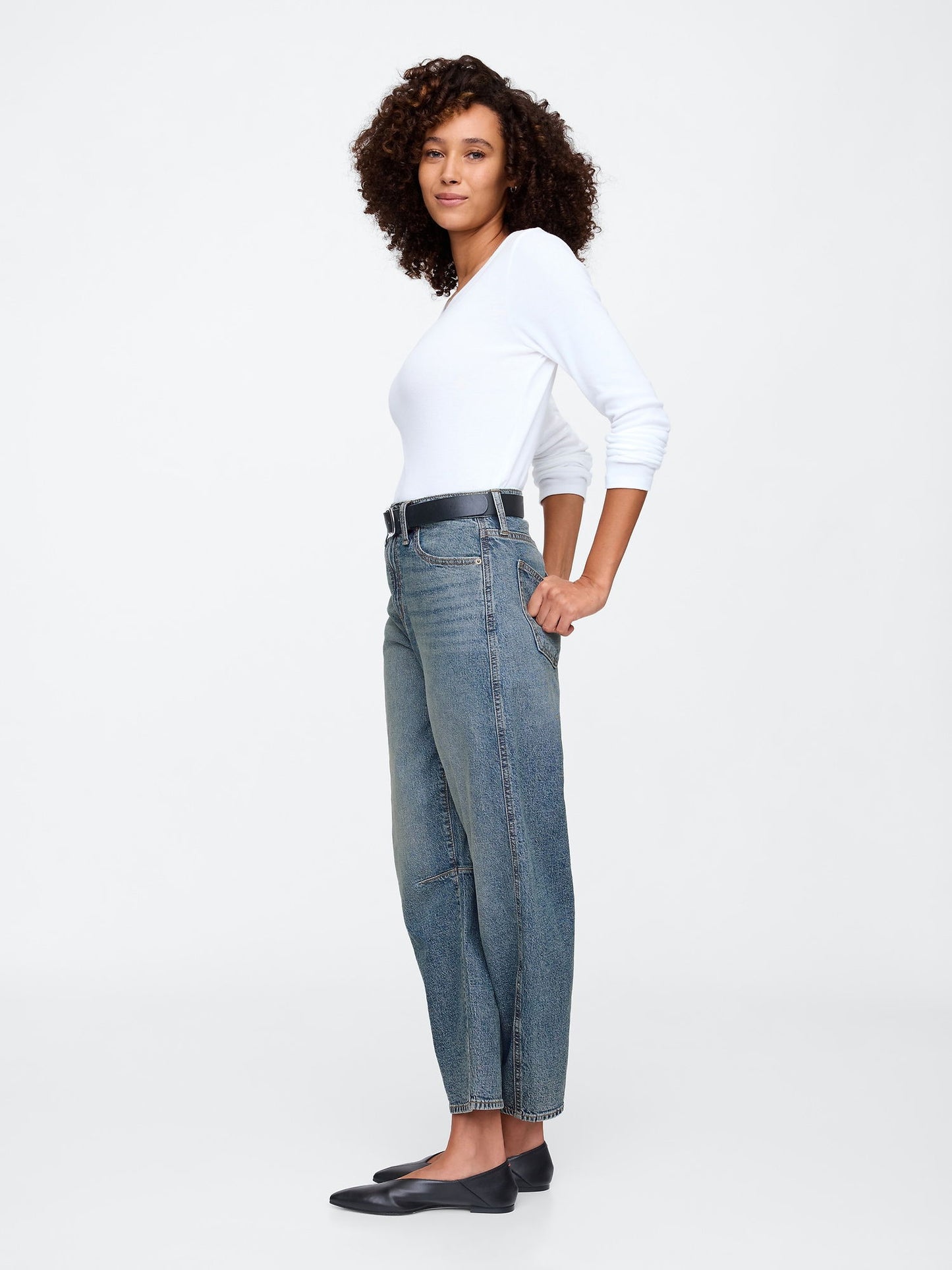 Mavi High Rise Barrel Jean Pantolon
