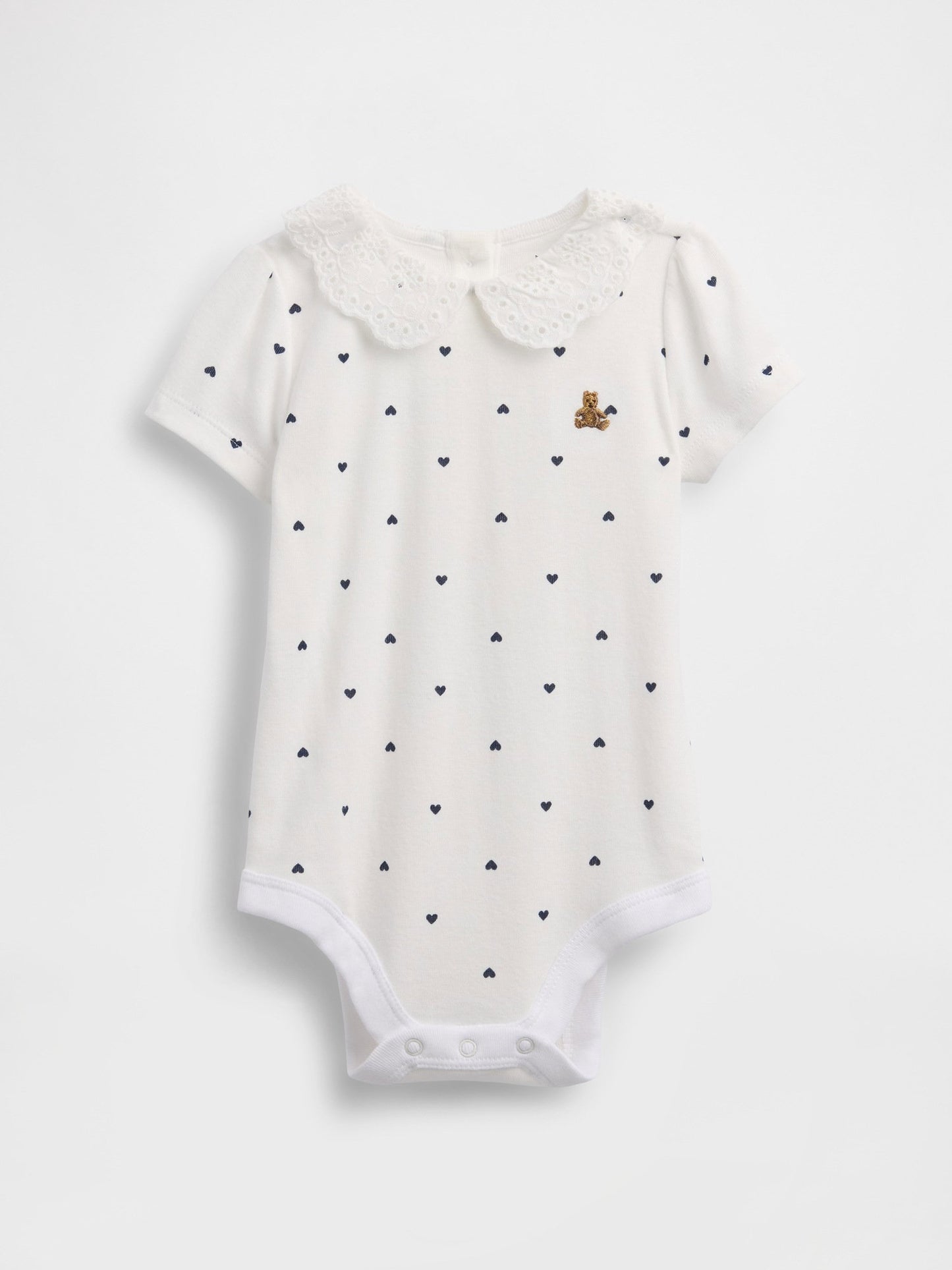 Beyaz Brannan Bear Peter Pan Baskılı Bodysuit