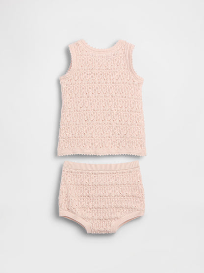 Pembe Baby Crochet Tank Outfit Set