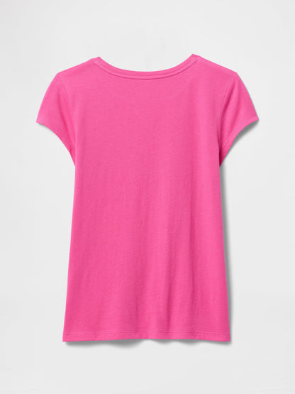 Pembe Grafik T-shirt
