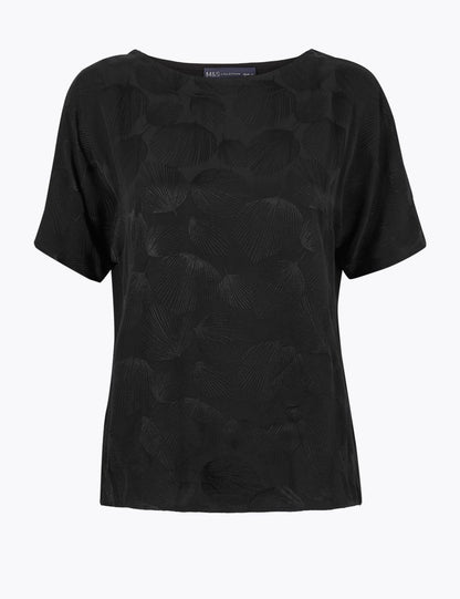 Jakarlı Straight Fit Bluz