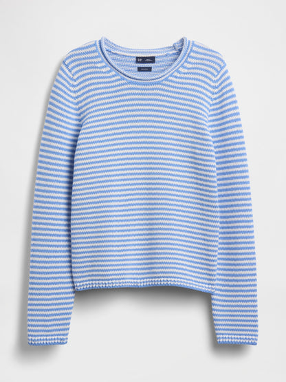 Açık Mavi 100% Pamuk Rollneck Kazak