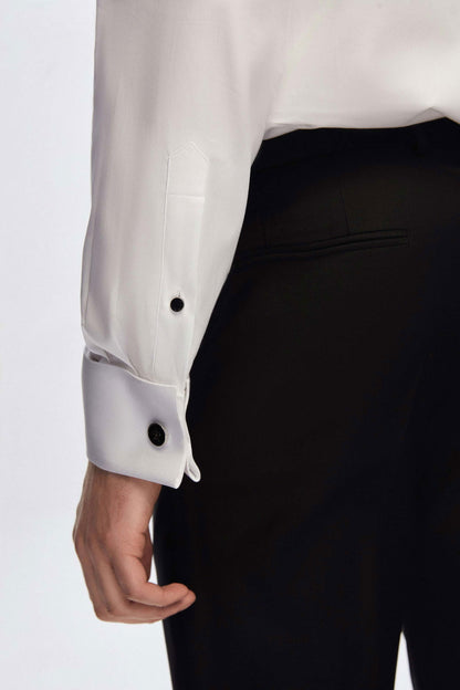 Damat Comfort Beyaz Düz %100 Pamuk Nano Care Smokin Gömlek