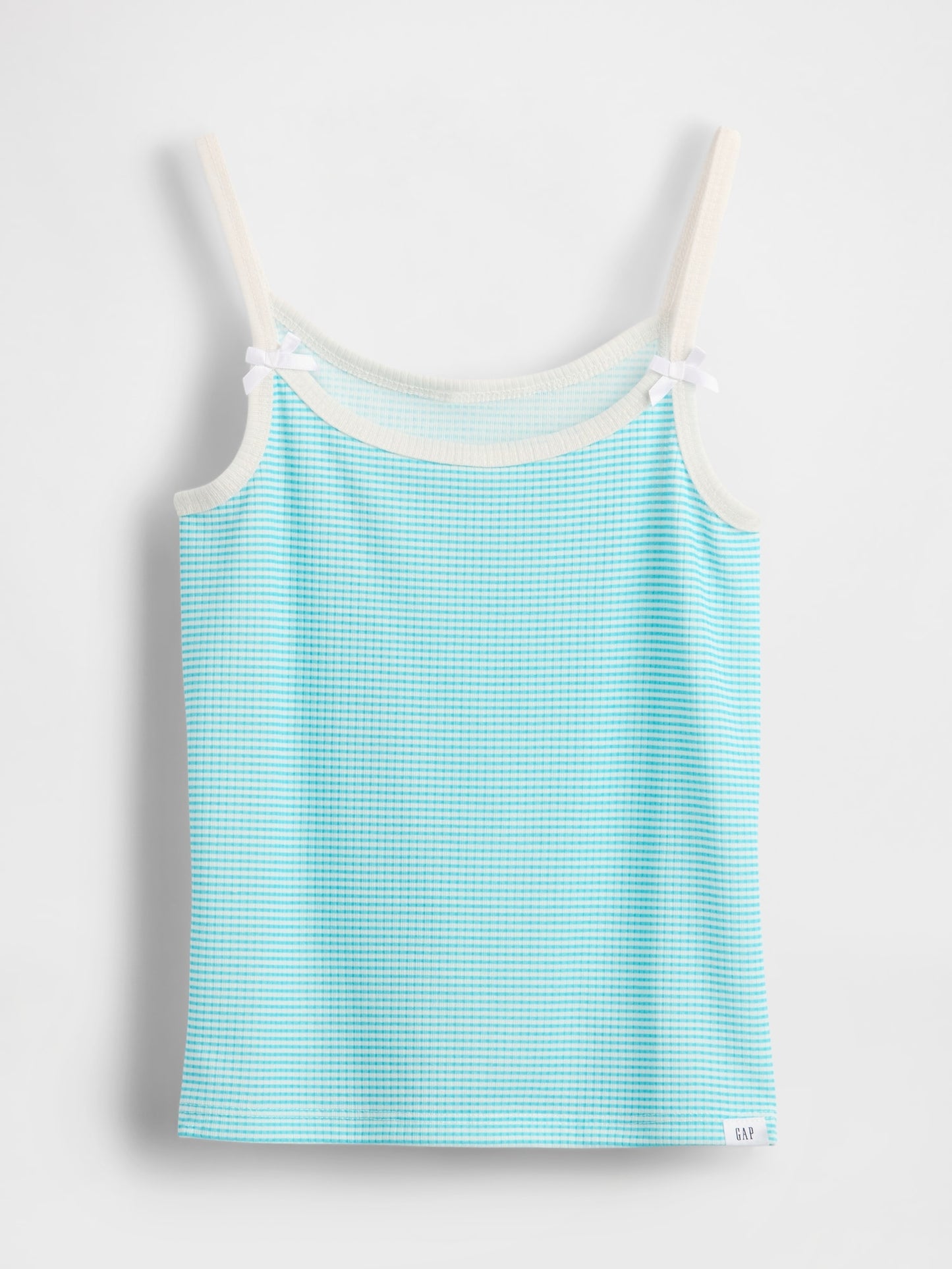 Bebe Mavisi Çocuk Geri Dönüştürülmüş Fitilli Pijama Tank Üstü
