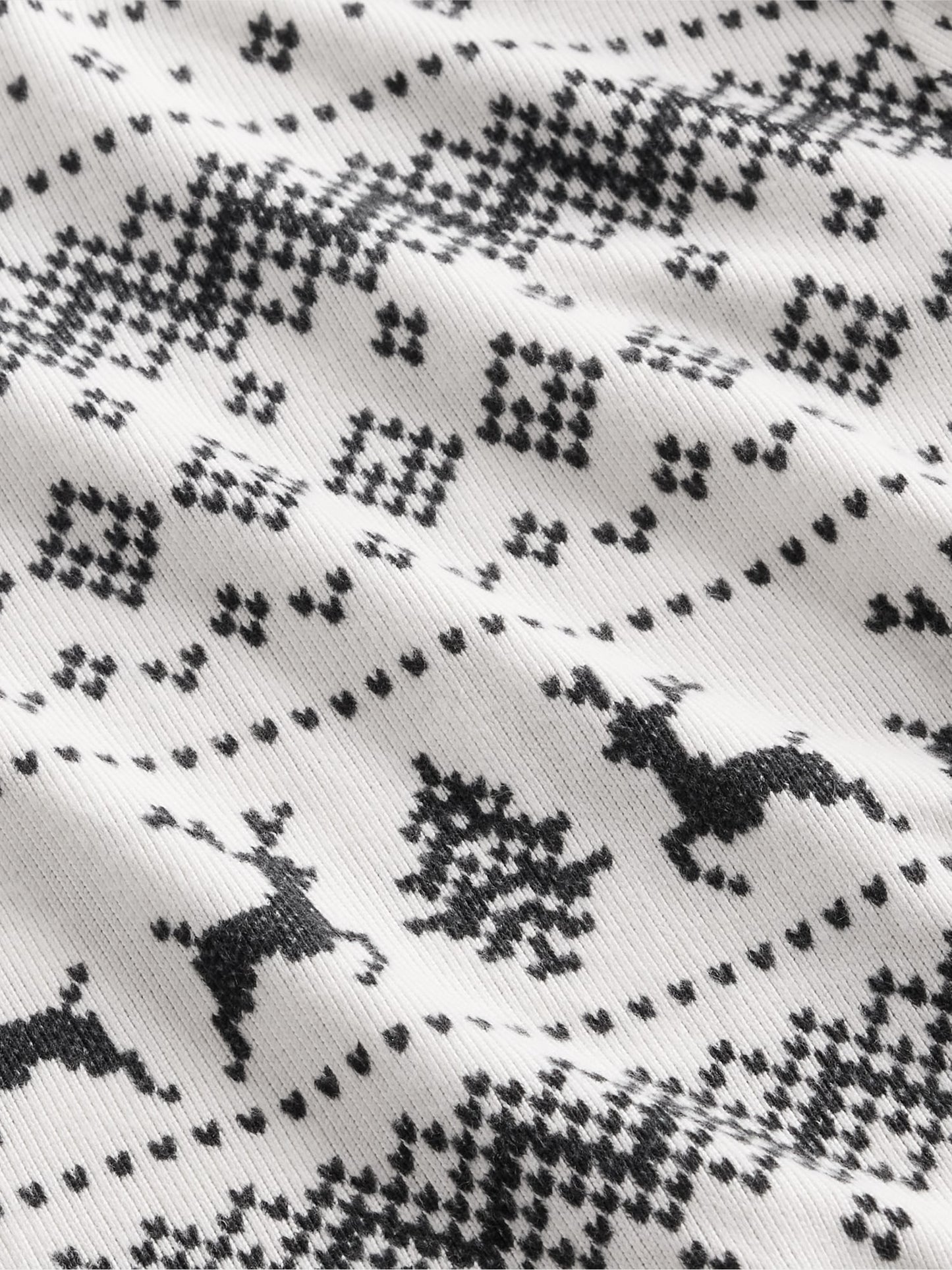 Kırık Beyaz Fair Isle Pijama Takımı