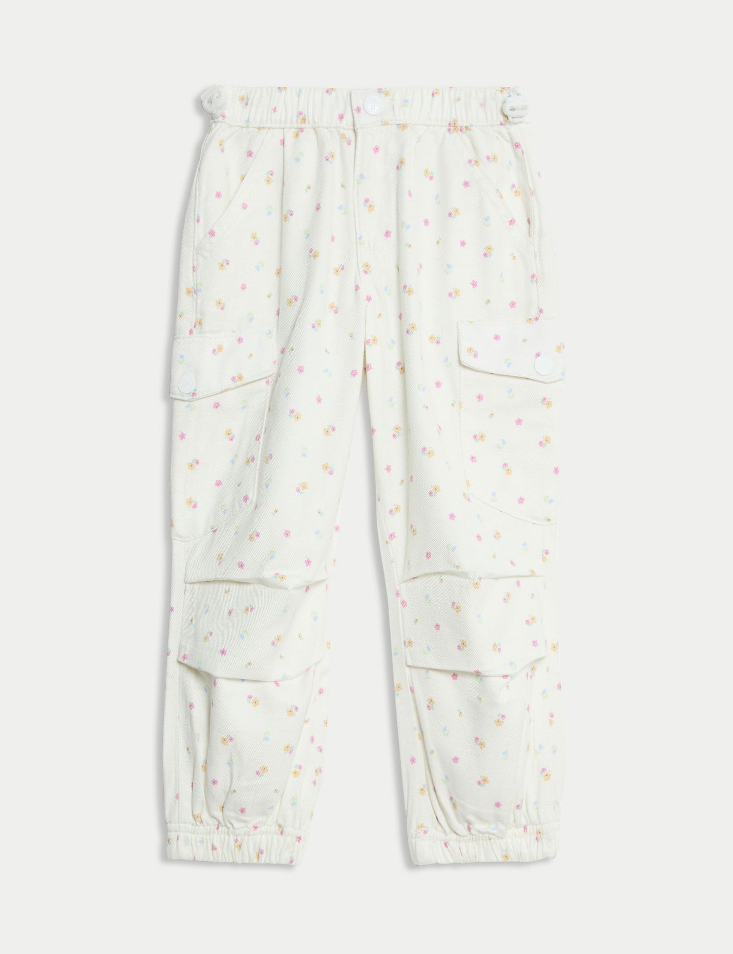 Çiçek Desenli Paraşüt Pantolon (2-8 Yaş)