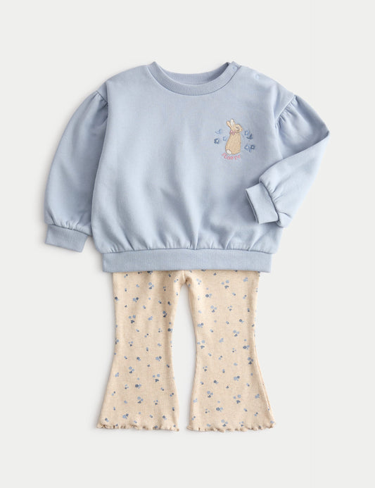2 parça Pamuk Karışımlı Peter Rabbit:trade_mark: Takım (0-3 yaş)