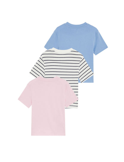 3'lü Pamuklu Baskılı T-shirt (2-8 Yaş)