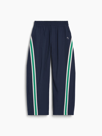 Lacivert Gap × Malbon Textured Poplin Barrel Track Pantolon