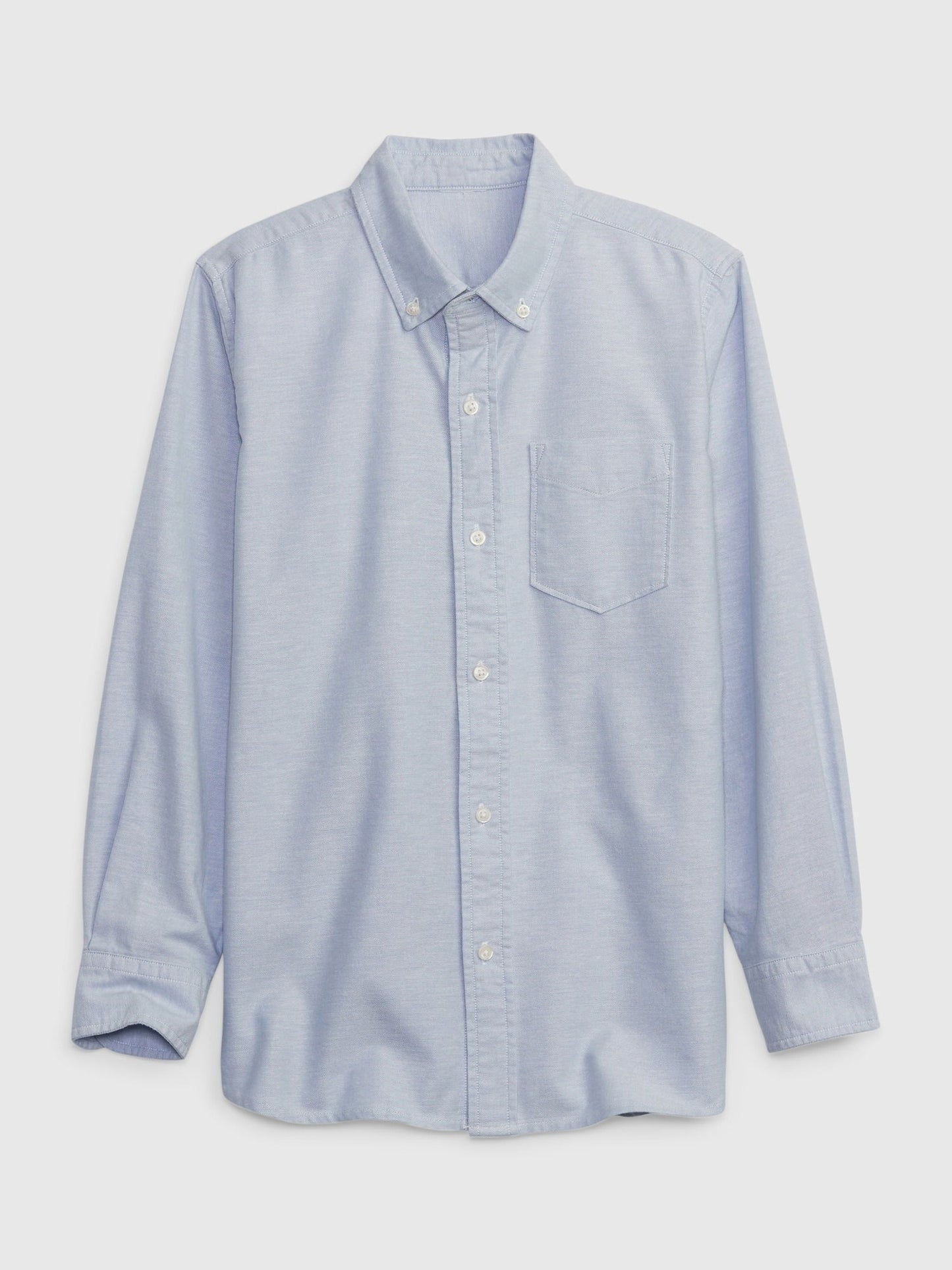 Mavi Organik Pamuklu Oxford Uniform Gömlek
