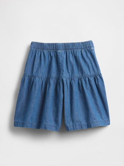 Mavi Pull-on Culotte Şort