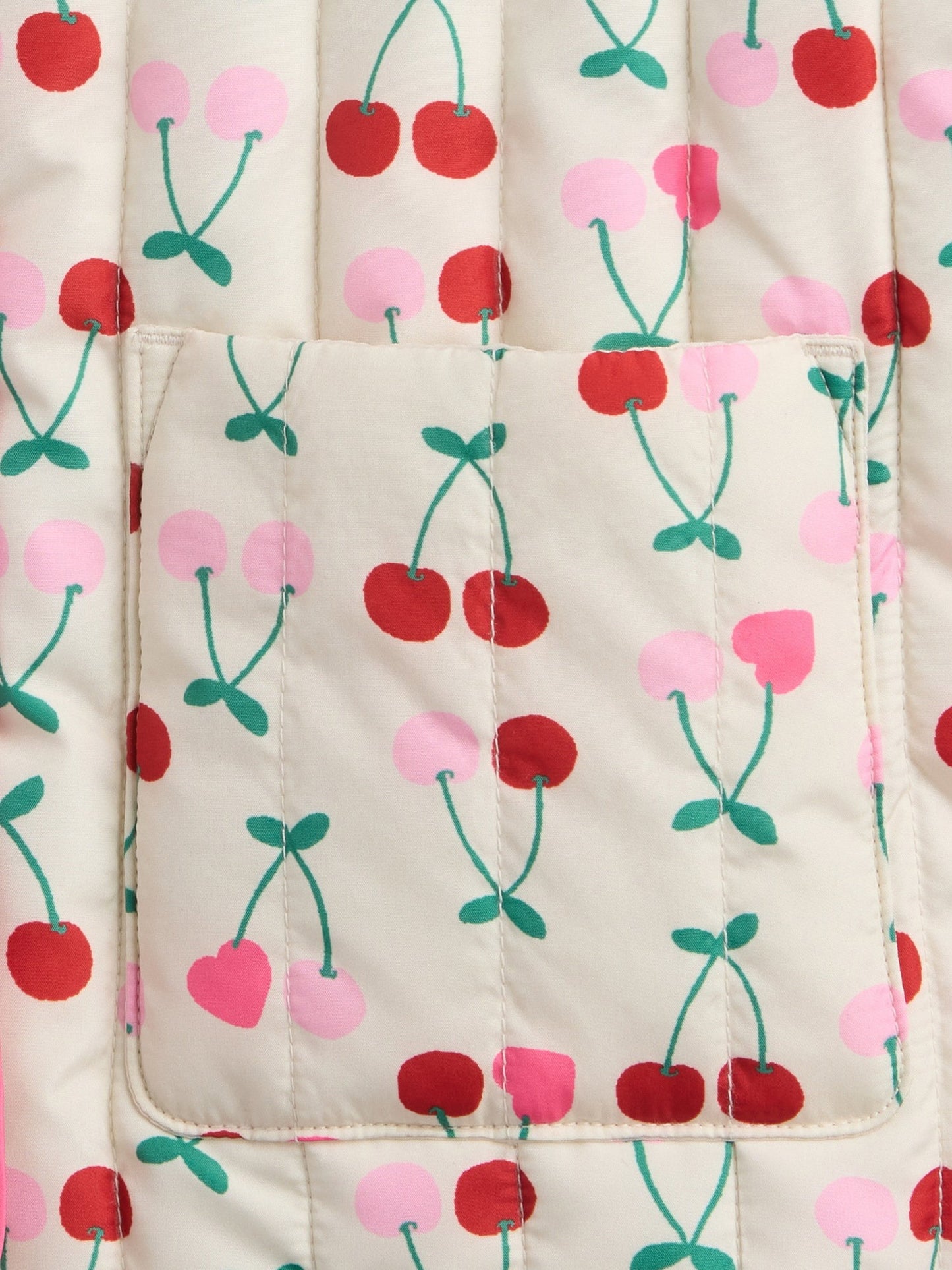 Kırık Beyaz Desenli Quilted Ceket