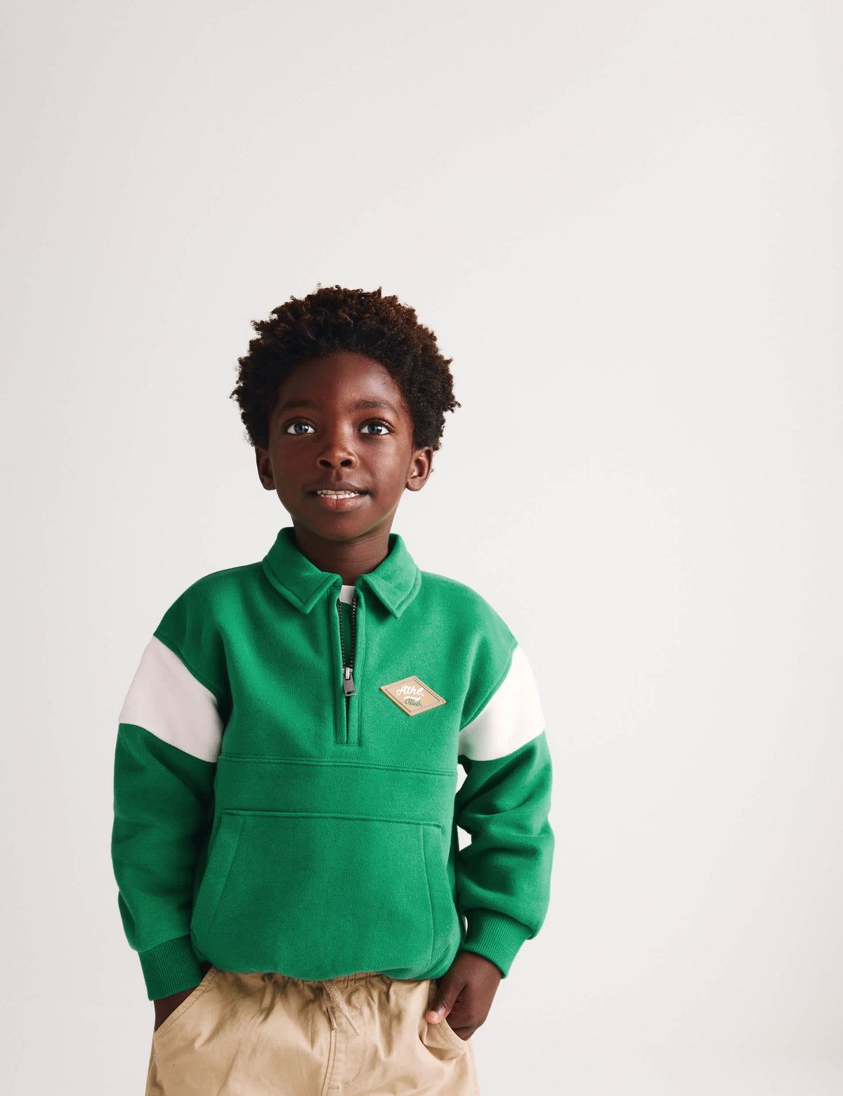 Yarım Fermuarlı Yakalı Sweatshirt