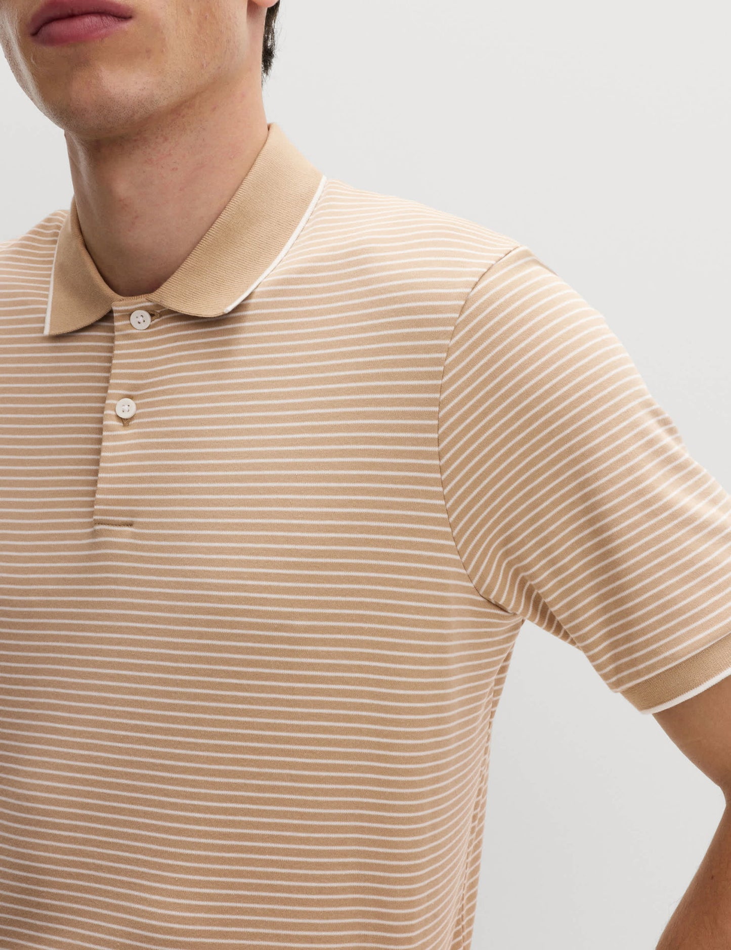 Çizgili Polo Yaka T-shirt