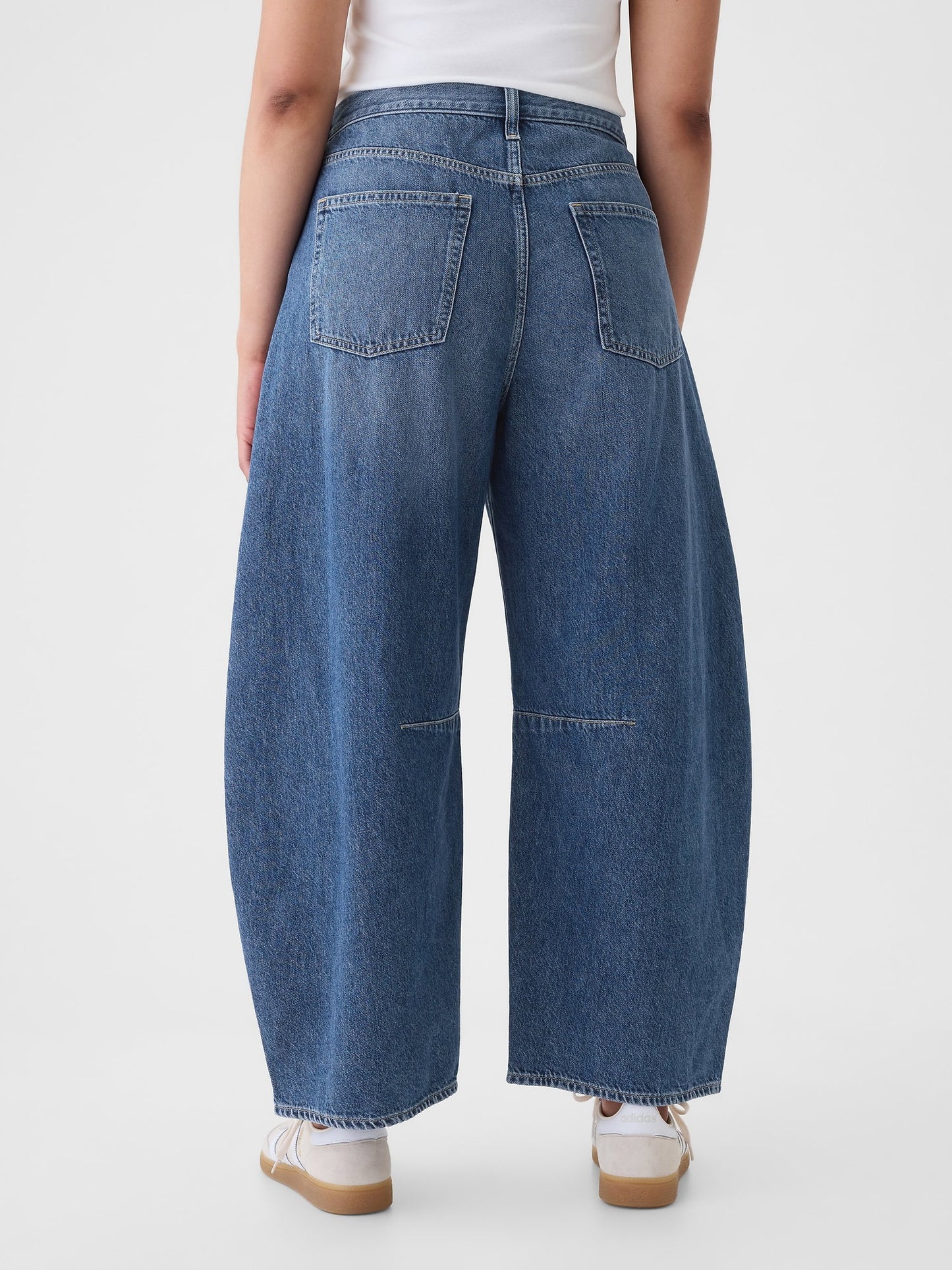 Koyu Mavi High Rise Horseshoe Jean Pantolon
