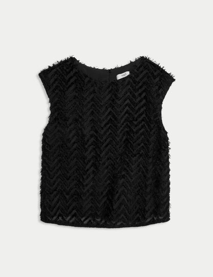 Jacquard Desenli Bluz