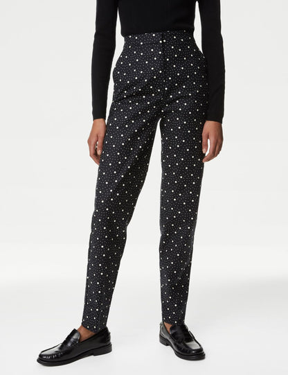 Slim Fit Desenli Pantolon