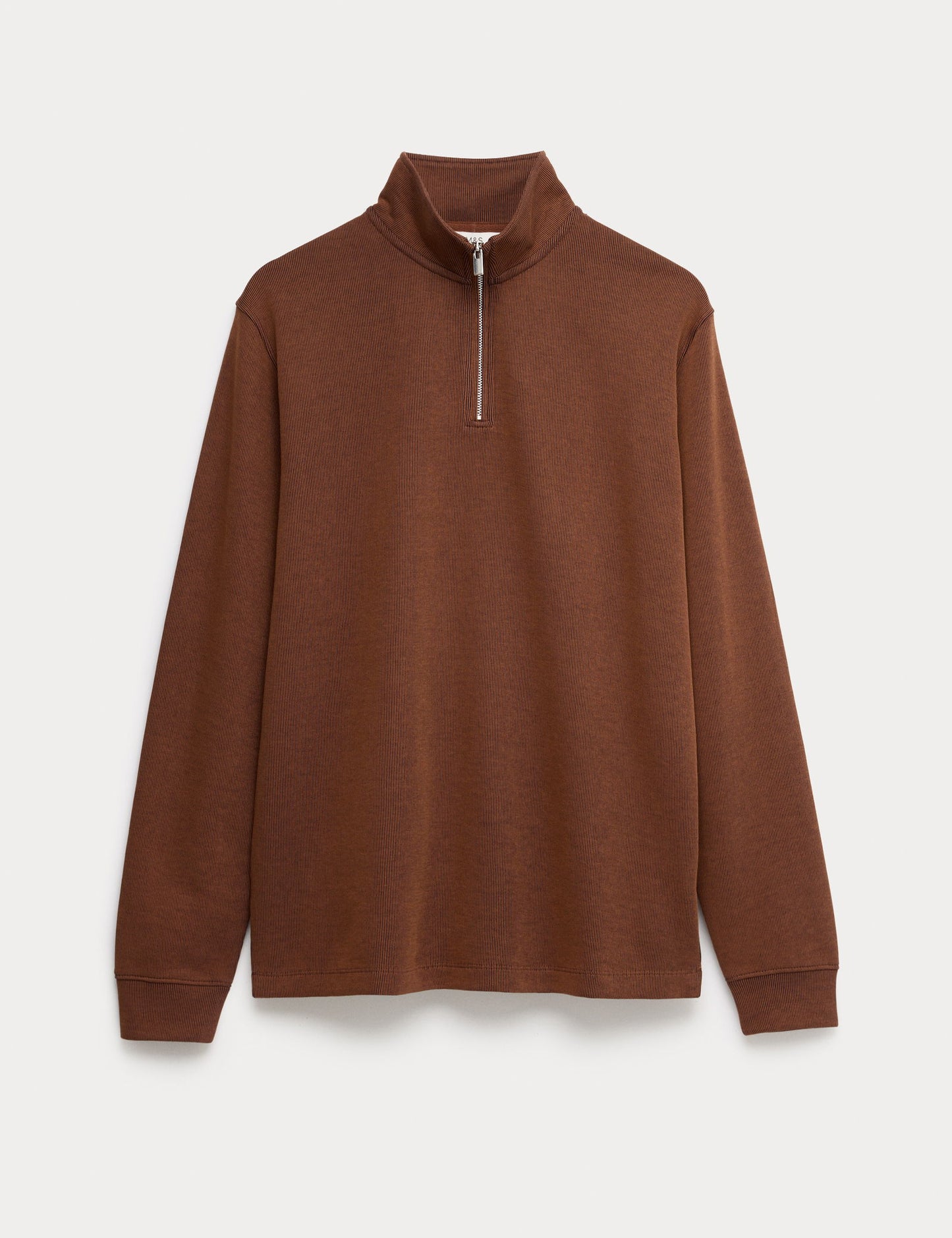 Pamuklu Karışımlı Yarım Fermuarlı Sweatshirt