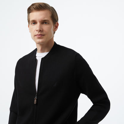 Nautica Erkek Siyah Regular Fit Hırka