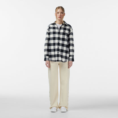 Lacoste Kadın Kareli Siyah Gömlek