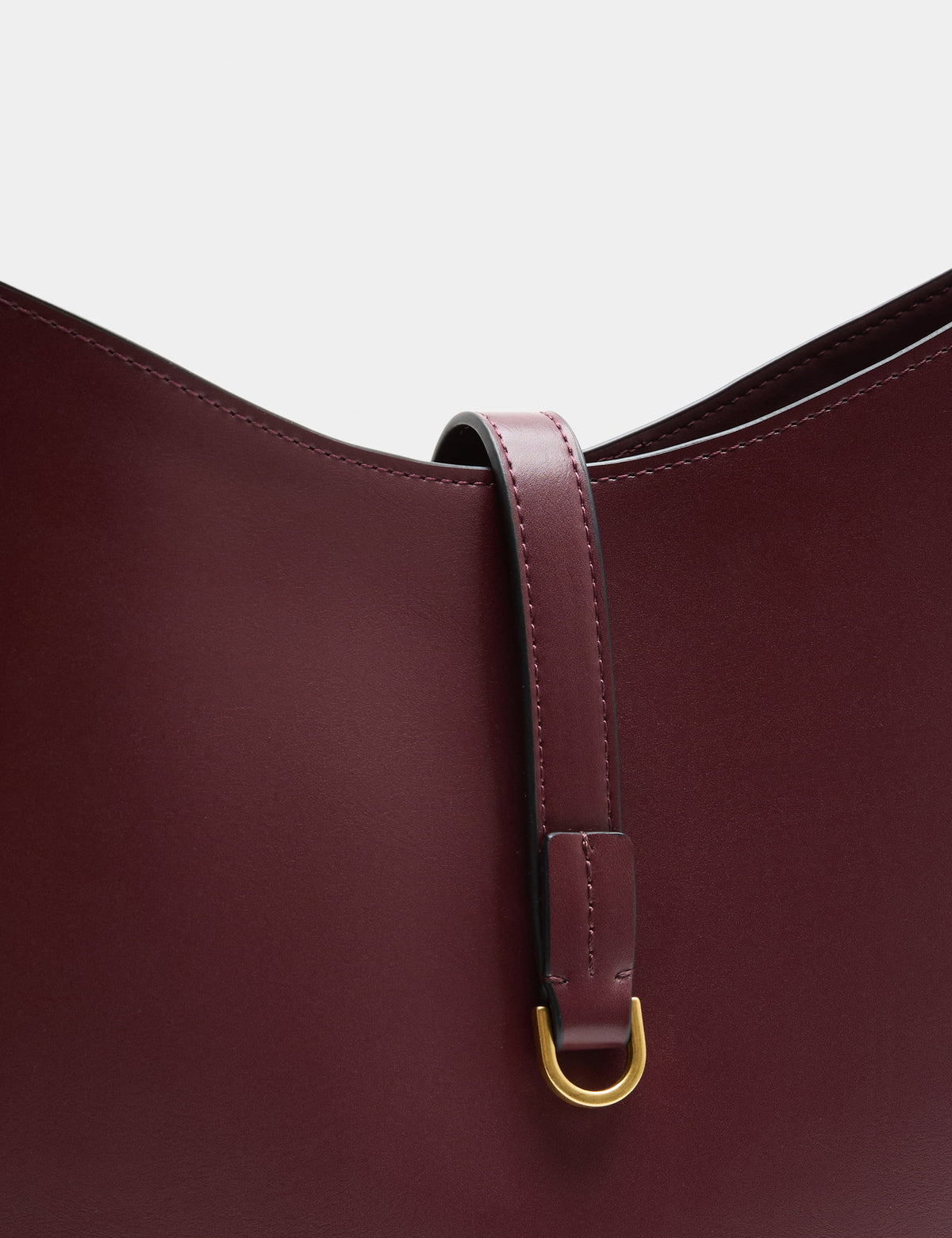 Dikiş Detaylı Omuz Çantası – Bordo