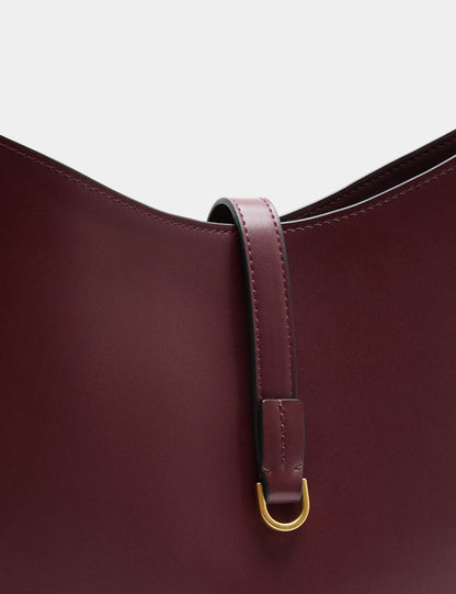 Dikiş Detaylı Omuz Çantası – Bordo