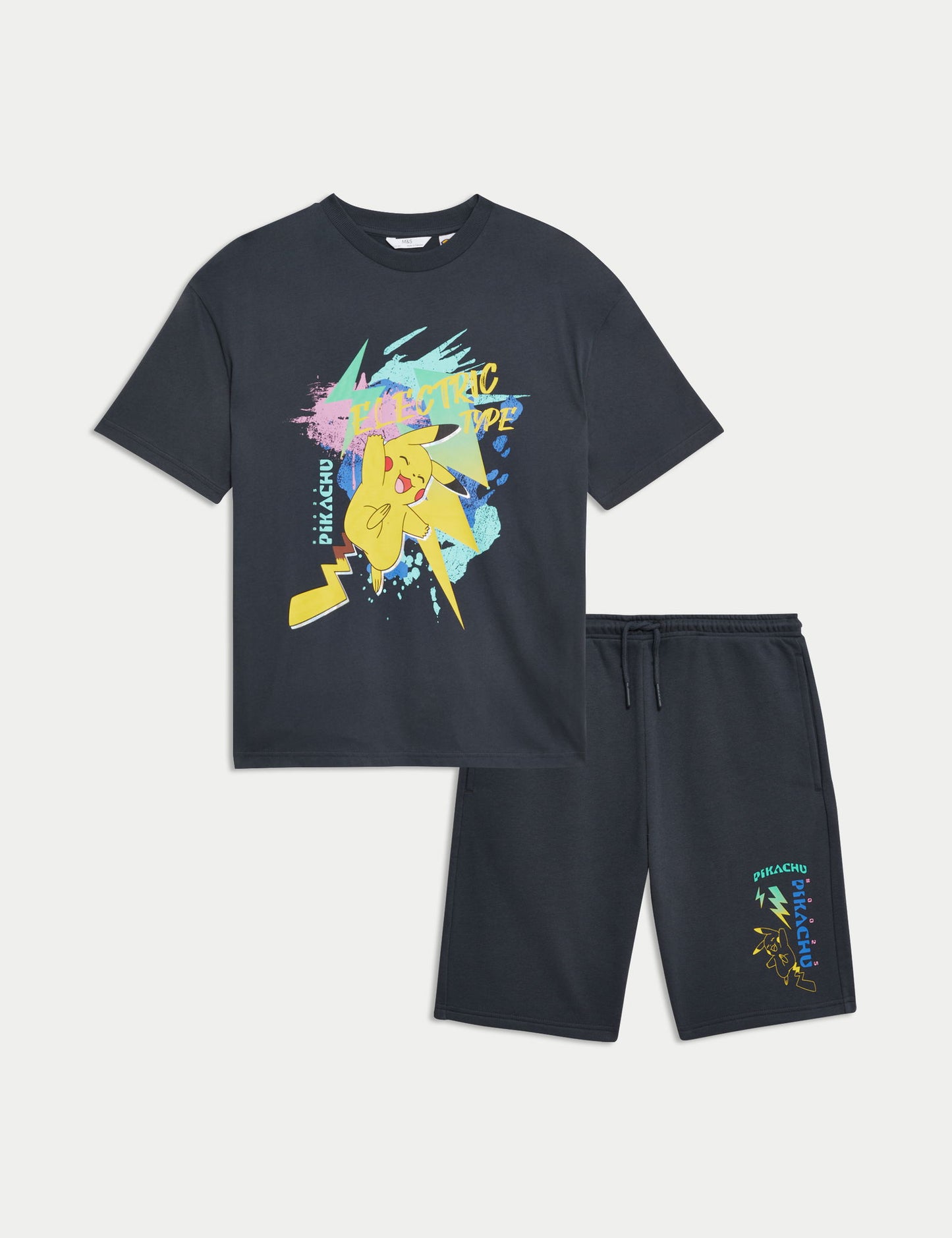 %100 Pamuklu Pokémon:trade_mark: T-shirt Ve Şort Takımı (6–16 Yaş)?
