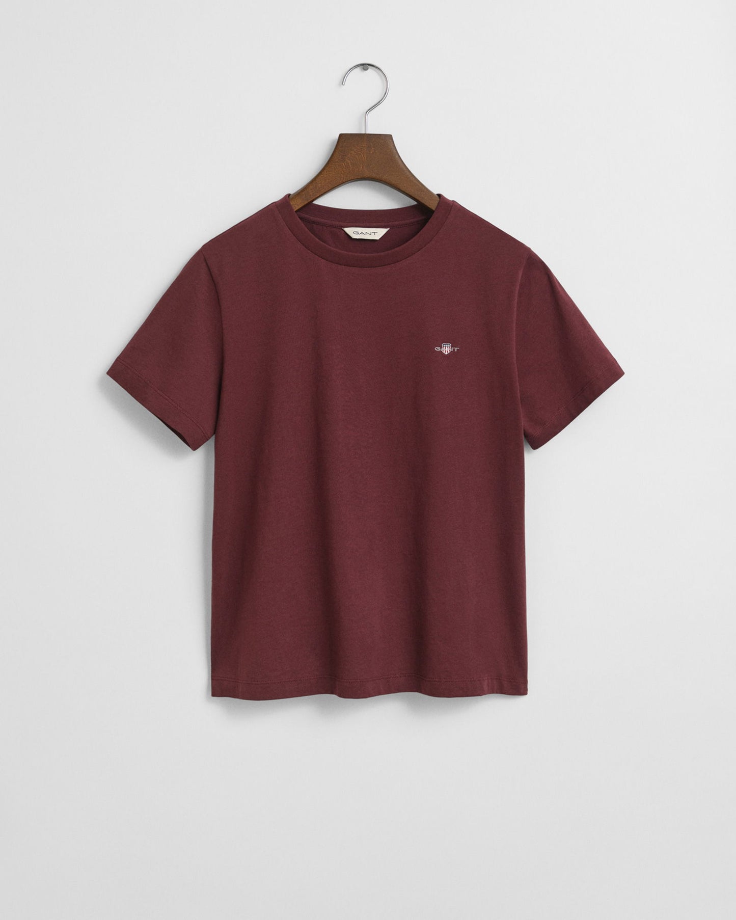 Gant Kadın Bordo Regular Fit Bisiklet Yaka T-shirt
