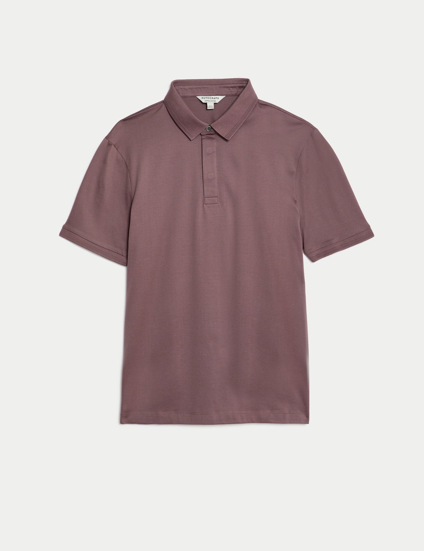 Saf Pamuklu Kısa Kollu Polo Yaka T-shirt