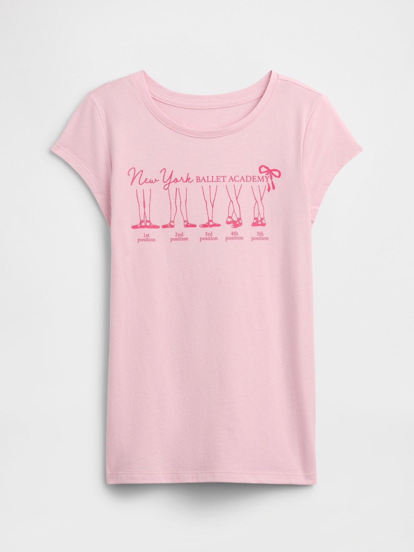 Açık Pembe Grafik Baskılı T-shirt