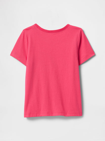 Pembe Grafik T-shirt