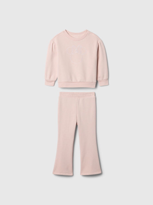 Pembe 2'li Disney Grafikli Fleece Outfit Set