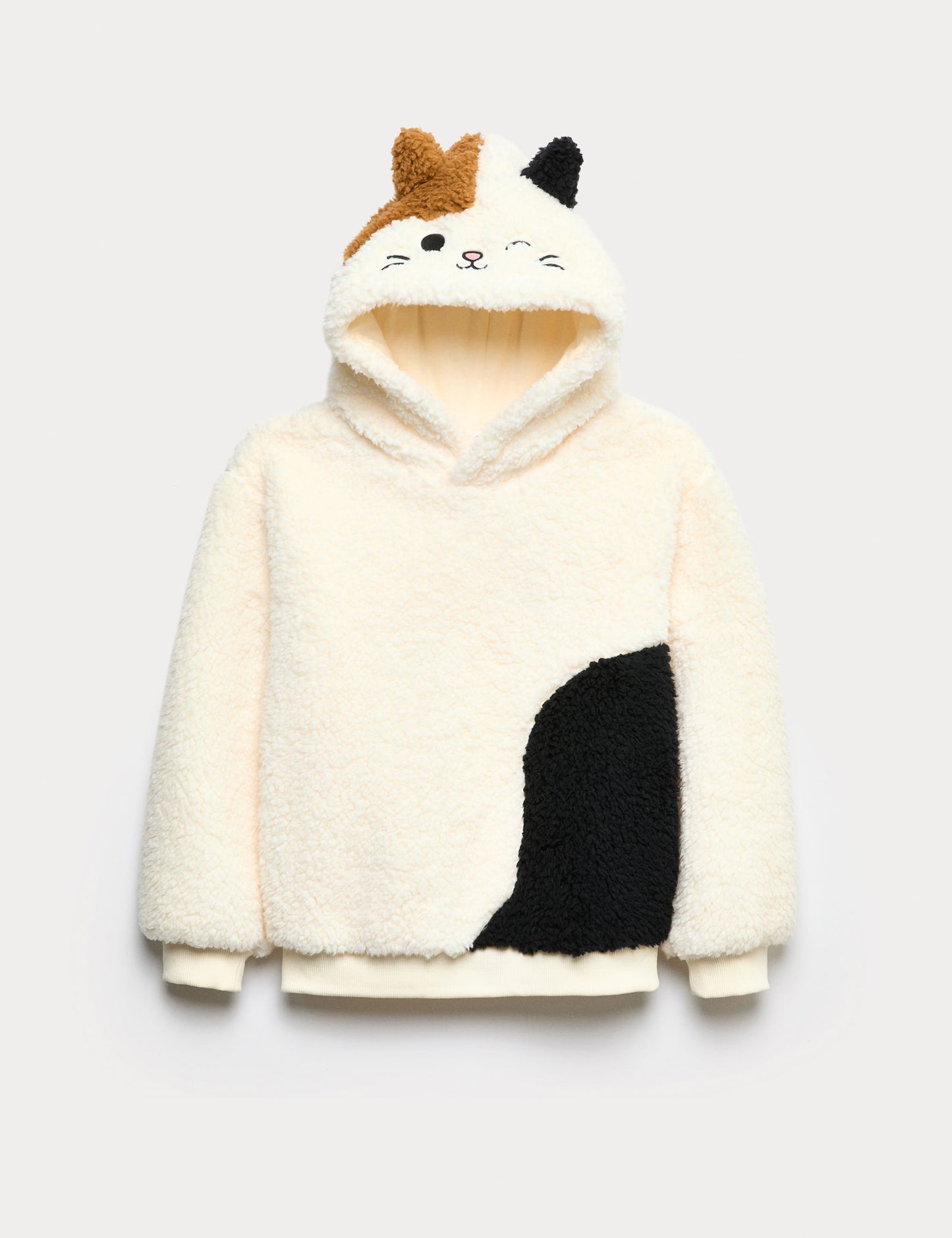 Squishmallows Kedili Borg Kapüşonlu Sweatshirt