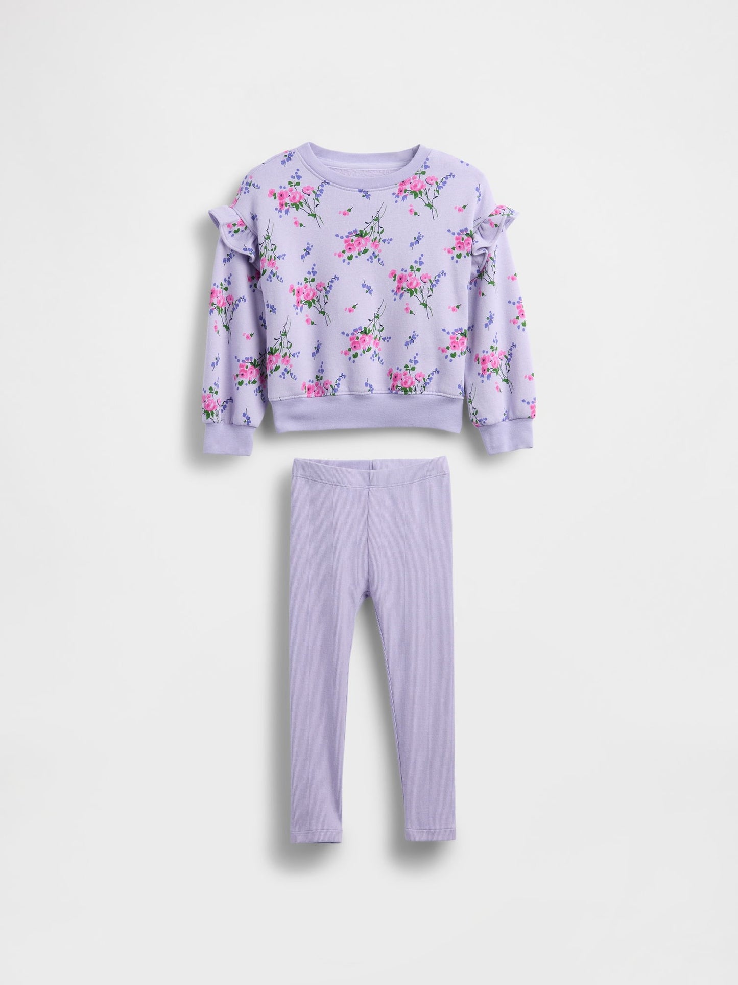 Açık Lila Sweatshirt & Legging Tayt Set