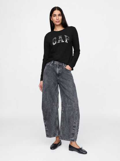 Siyah Gap Logo T-shirt