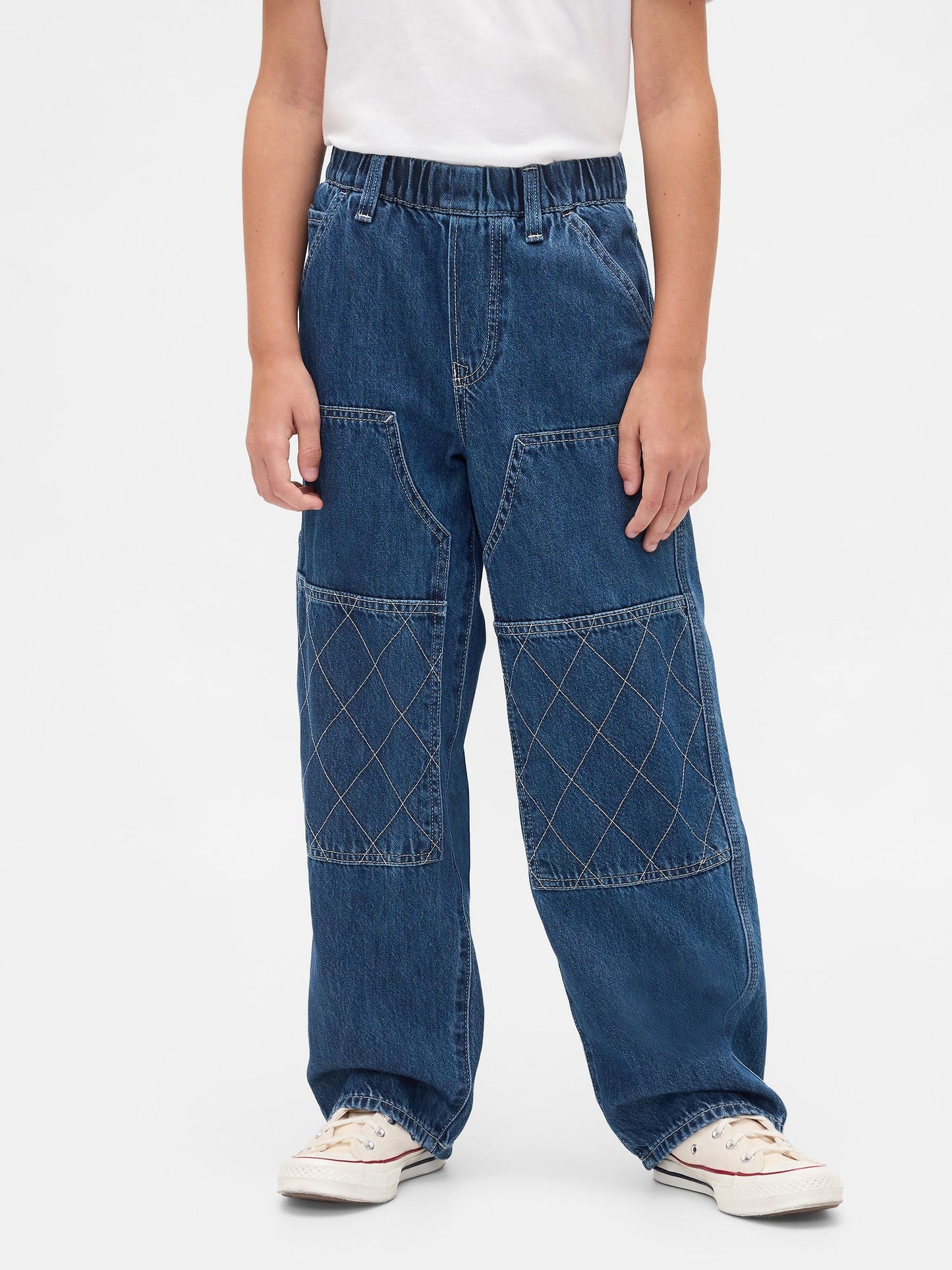 Koyu Mavi Baggy Carpenter Jean Pantolon