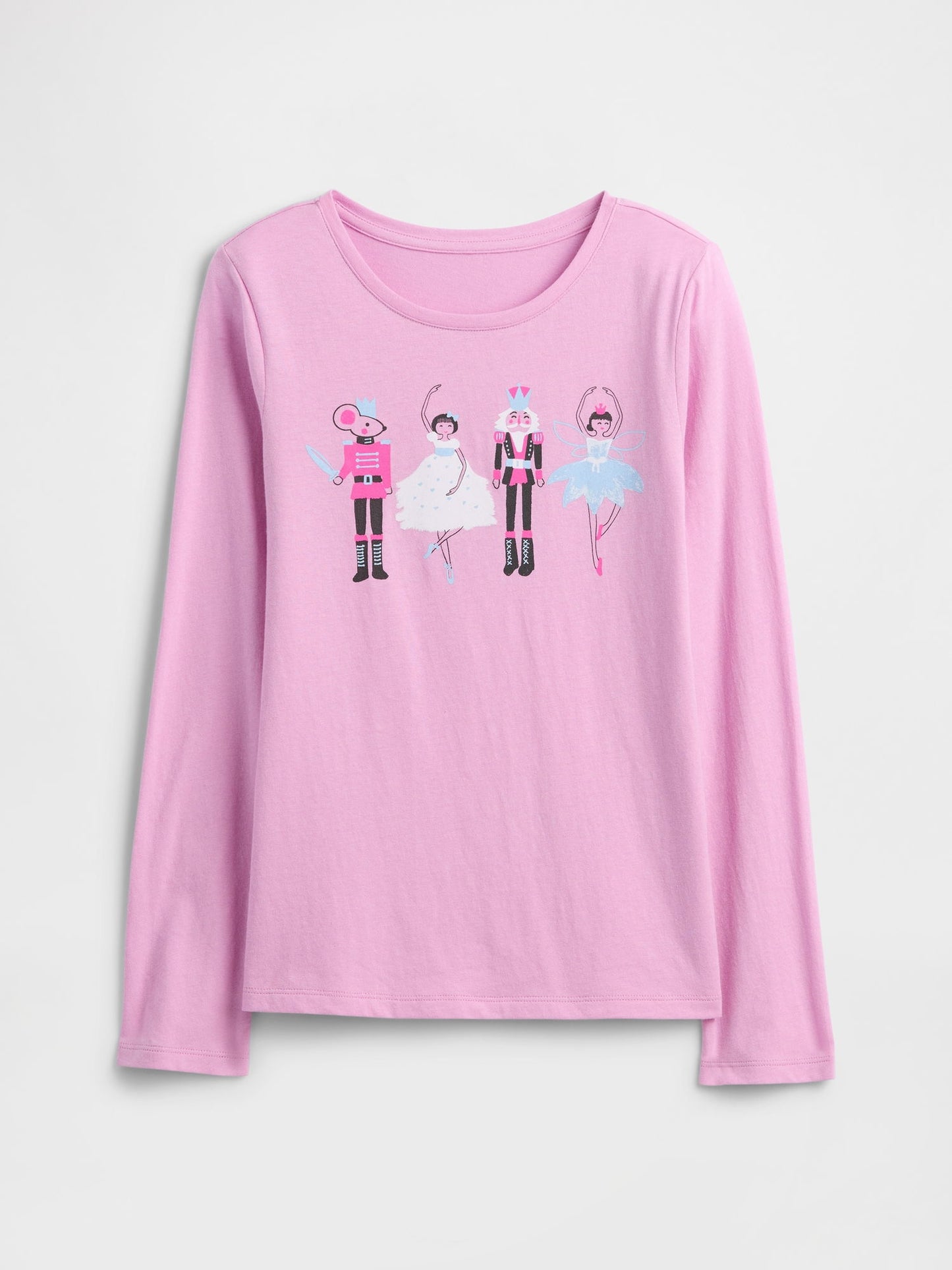 Açık Pembe Grafik Baskılı T-shirt