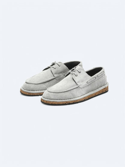 Açık Gri Süet Smart Casual Ayakkabı