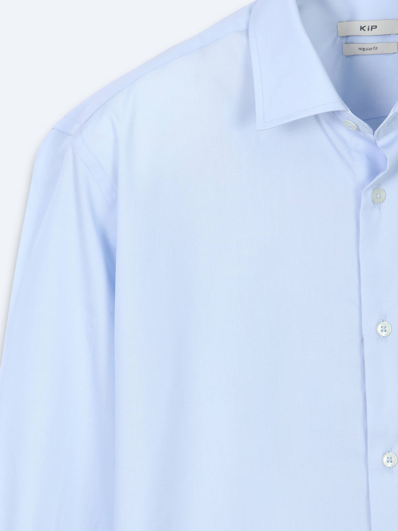 Açık Mavi Çizgili Regular Fit Uzun Dokuma Casual Pamuk Karışımlı Gömlek