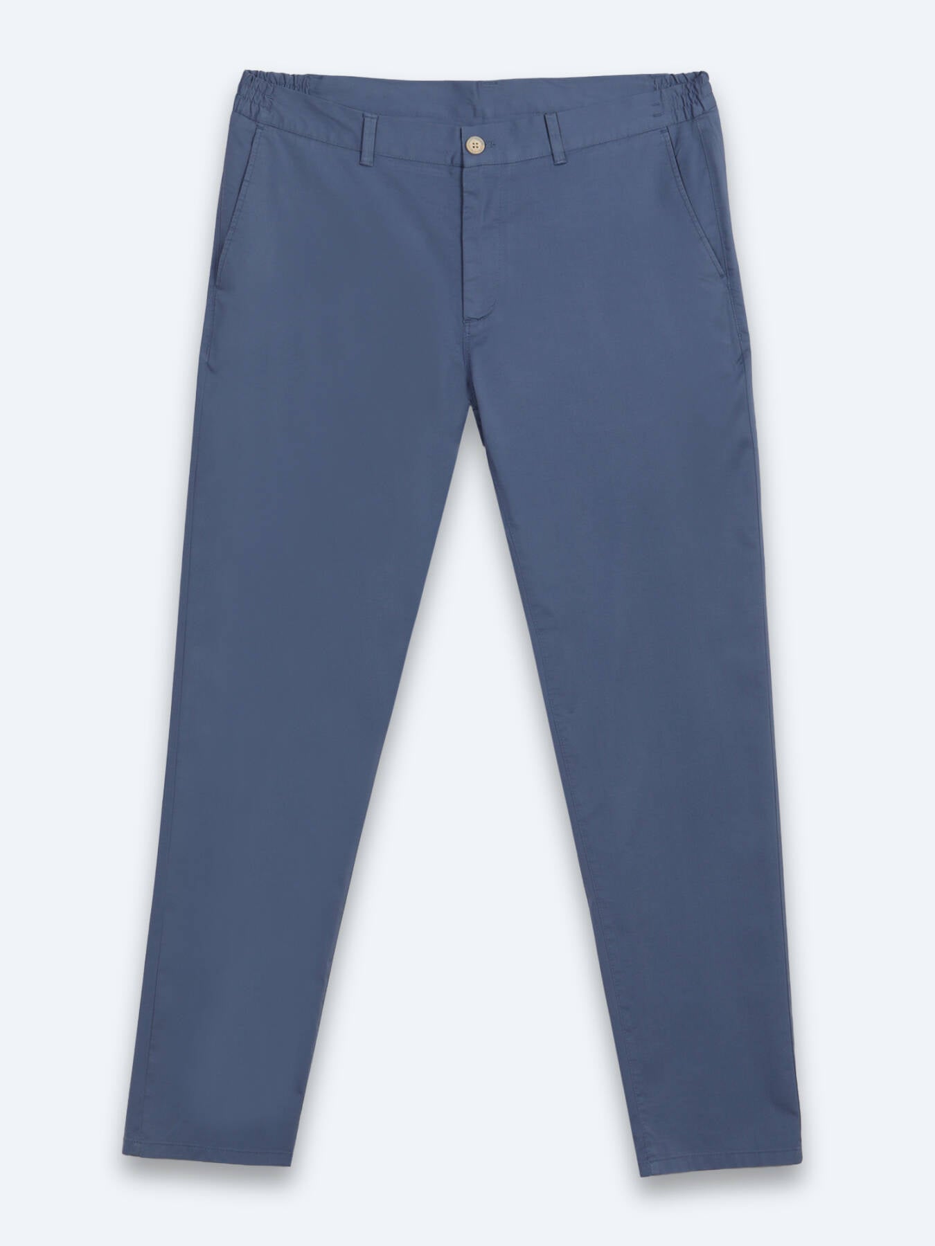 Açık Mavi Dokuma Jogging Fit Casual Pamuk Karışımlı Pantolon