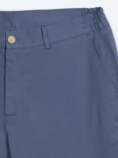Açık Mavi Dokuma Jogging Fit Casual Pamuk Karışımlı Pantolon