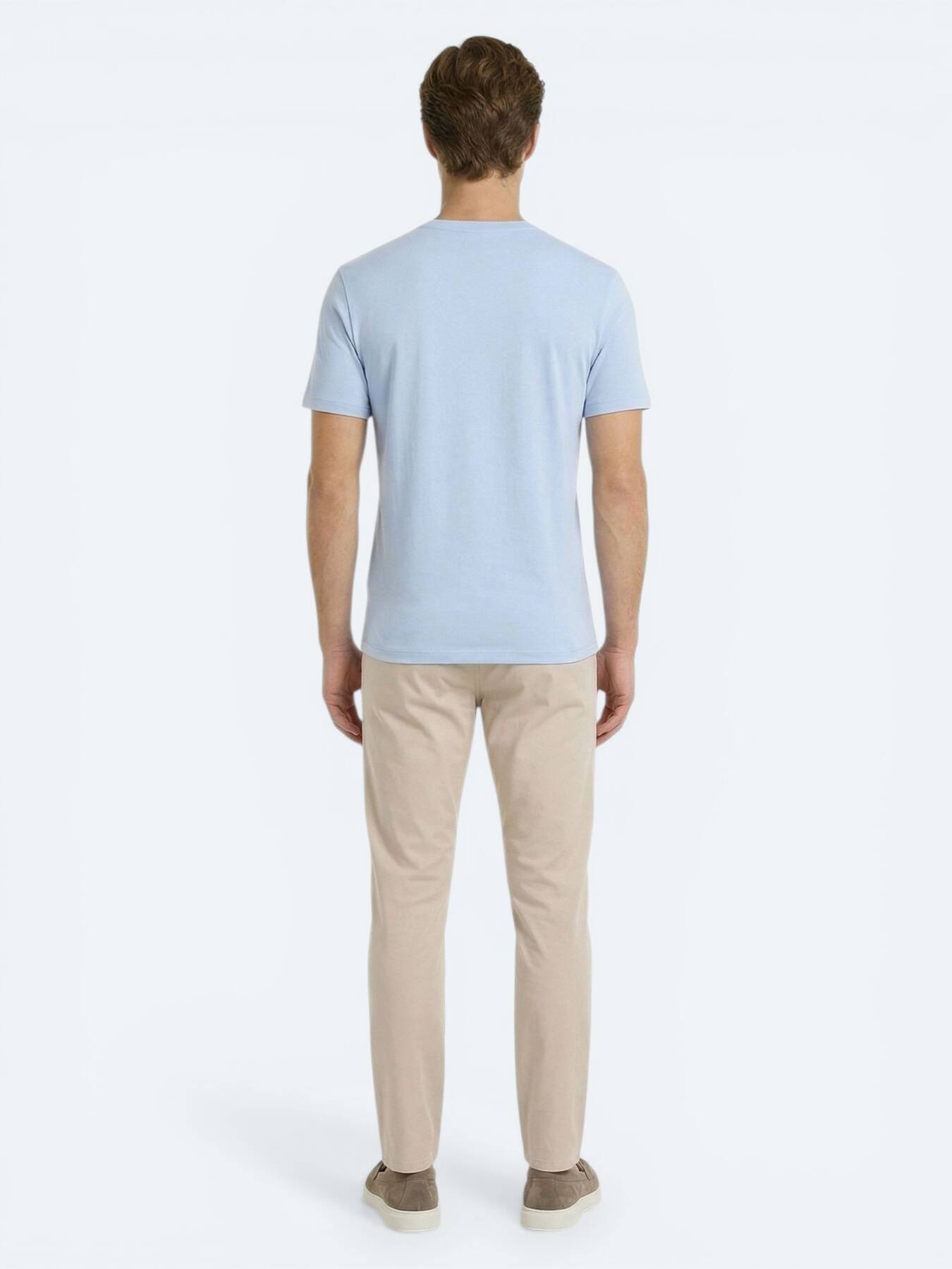 Açık Mavi Düz T-shirt
