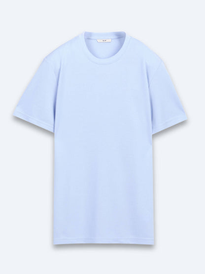 Açık Mavi Düz T-shirt